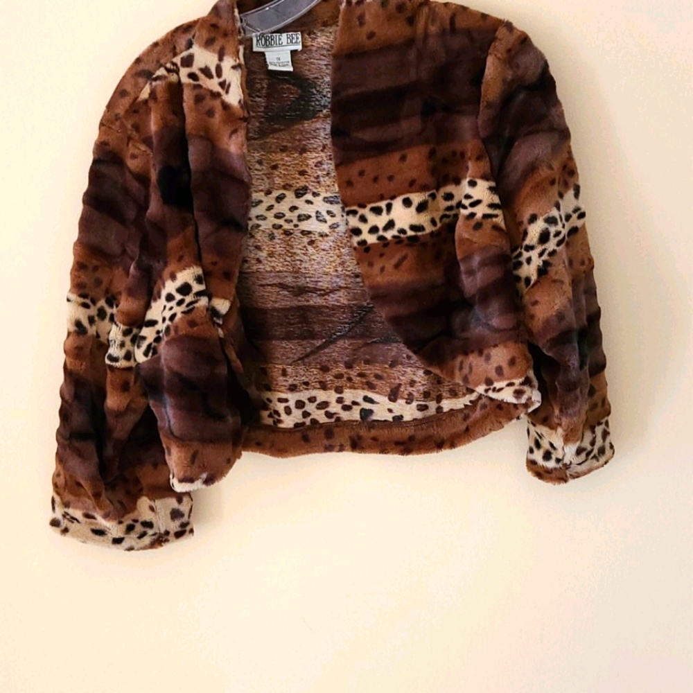 Fake fur dress jacket